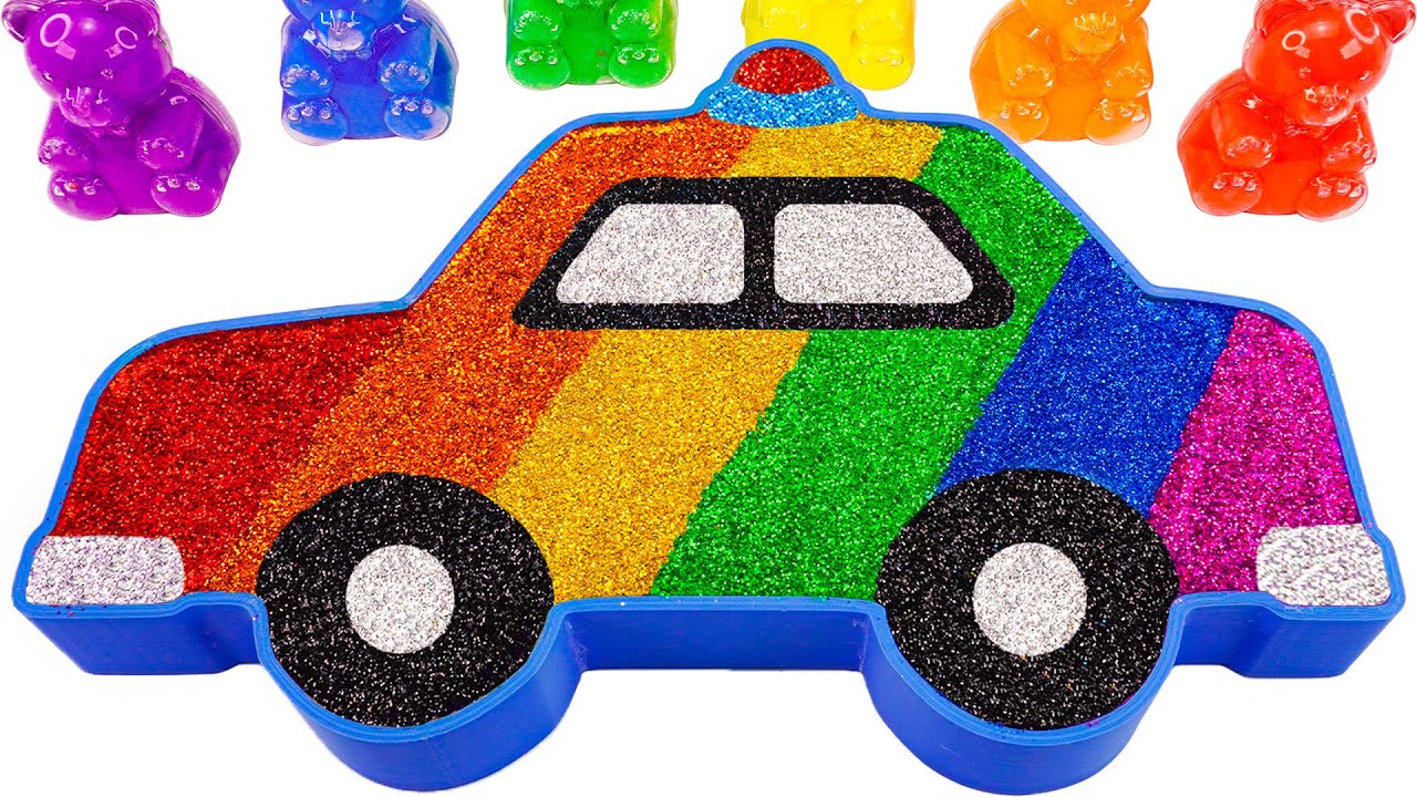 ASMR Slime Video l How To Make Rainbow Taxi Car Bathtub With Glitter Slime | Making By YoYo
