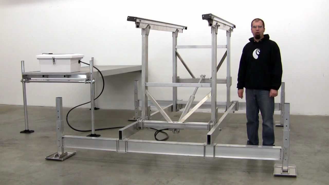 Hydraulic Boat Lift by CraftLander - YouTube