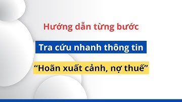Hướng dẫn từng bước tra cứu nhanh thông tin hoãn xuất cảnh, nợ thuế| Luật Sao Việt