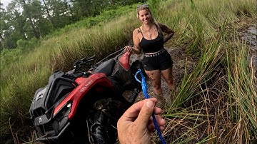 Tested: 33s on 2023 Outlander Stuck alone and winch line snapped, had to get creative! XMR 700