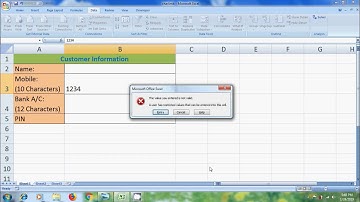 Excel 2007: how to limit characters length in a cell
