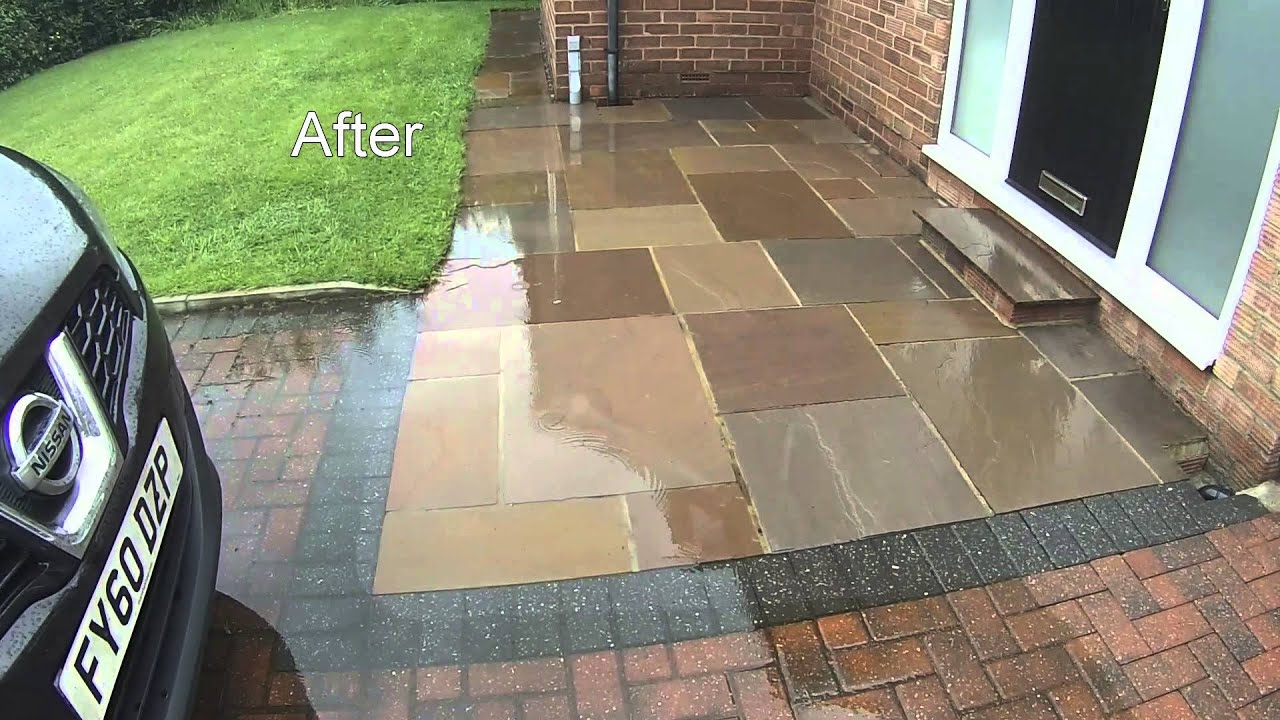 Pressure Washing Cleaning Services Indian FlagStone Cleaning Leeds