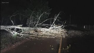 Rain, strong winds sweep Oregon coast and Portland area