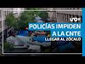 CNTE instala plantón en calle 5 de Mayo tras choque con policías