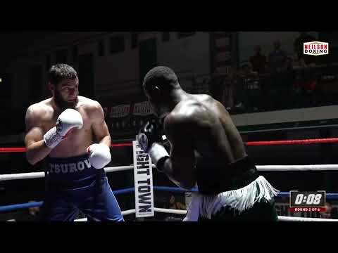 Oluwatosin Kejawa vs Ibragim Tsurov - Fight Town - York Hall - 1st July 2022 - Neilson Boxing