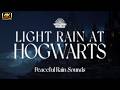 9.5 Hours | Light Rain at Hogwarts for Studying, Focusing & Sleeping🌙 | Harry Potter