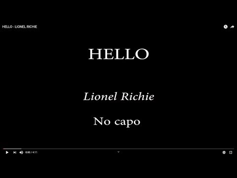 Hello - Lionel Richie