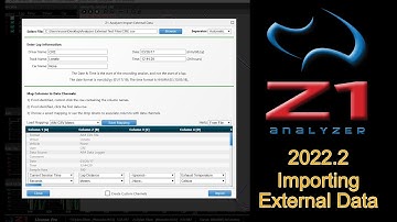 Z1 Analyzer: Importing Data