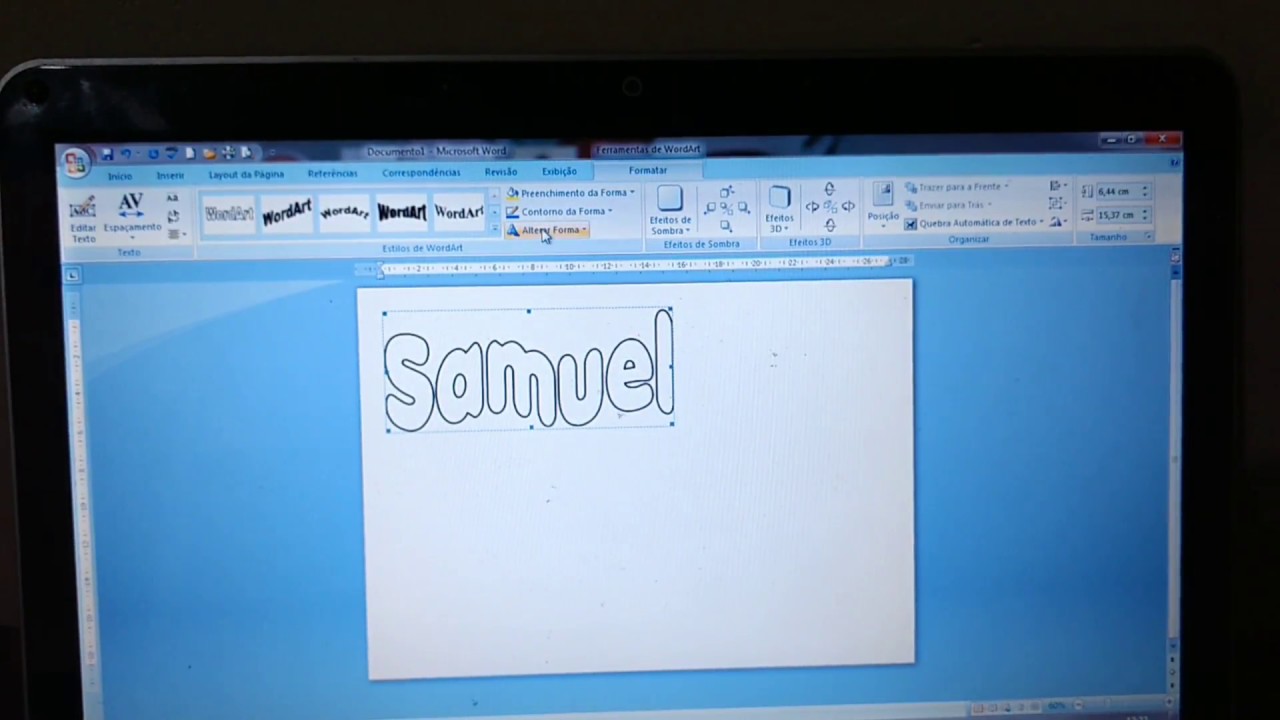 Como fazer moldes para nomes