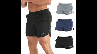 2020 New Men Gyms Fitness Loose Shorts Bodybuilding Joggers Summer Quick dry Cool Short Pants Male