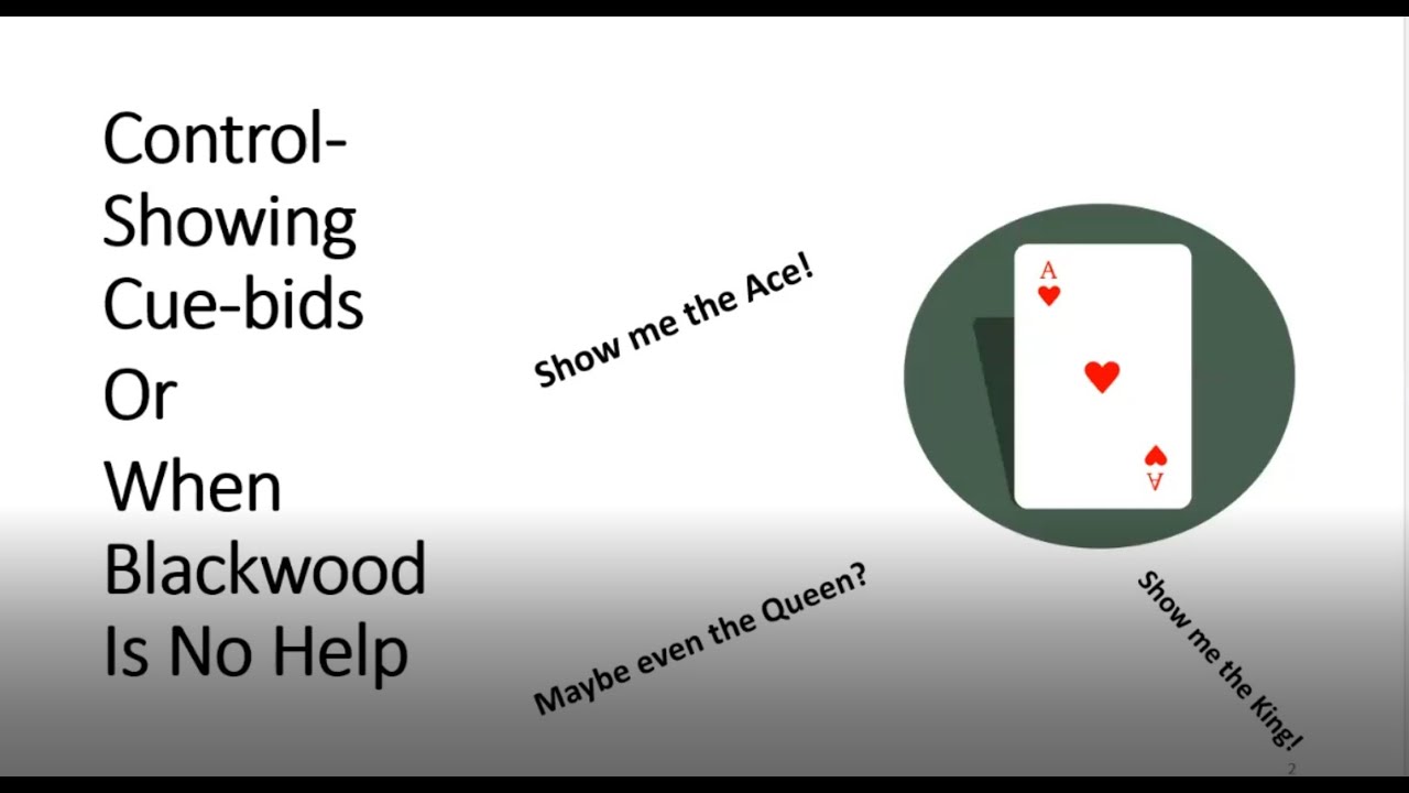 Bridge Control Showing Cue Bids May 20 2023 YouTube