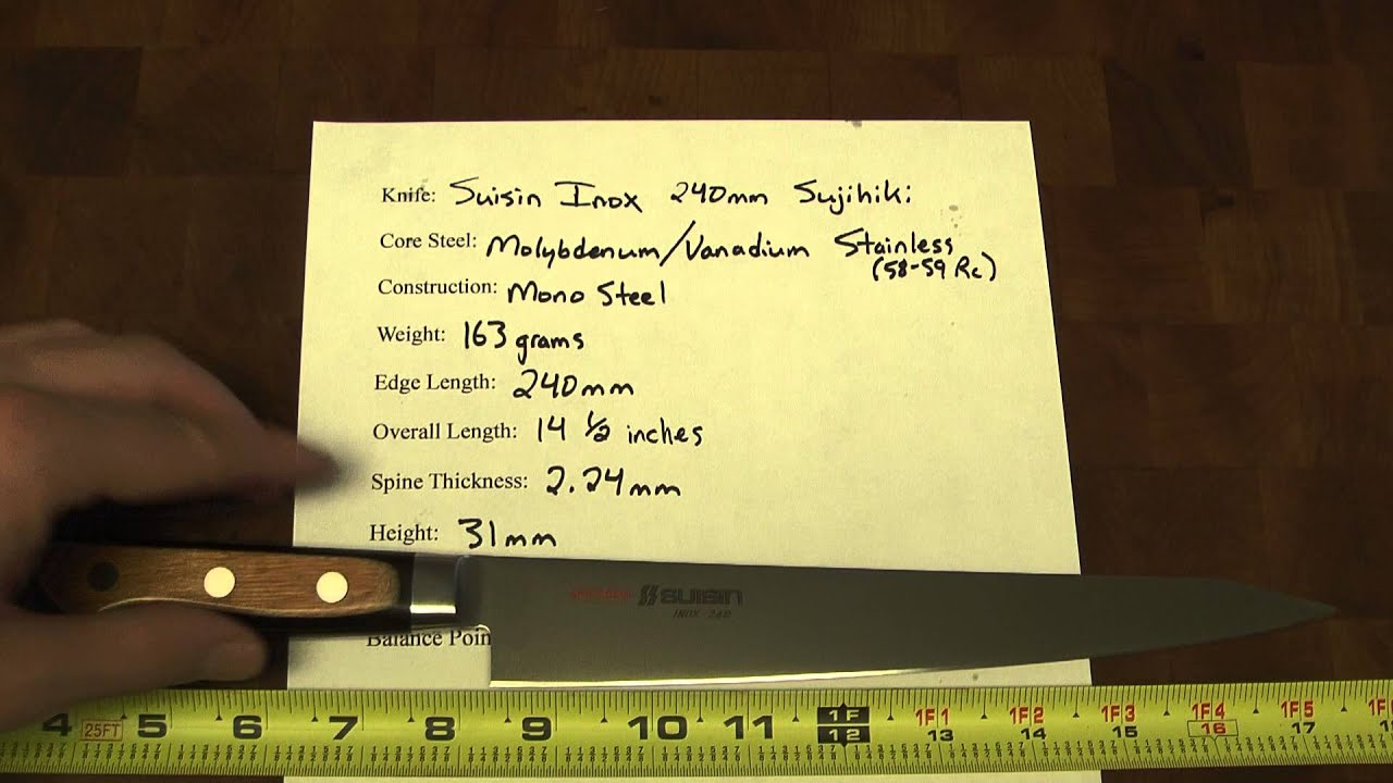 Suisin Inox 240mm Sujihiki (Quick Review) YouTube