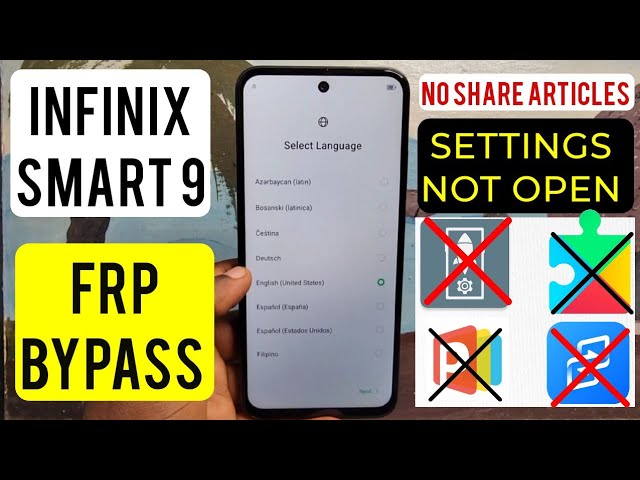 Infinix Smart 9 (X6532 X6532c) Frp Bypass/Google Account Remove