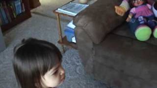 Mia hunting eggs