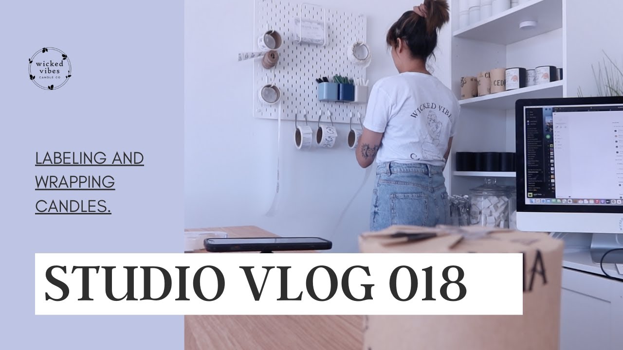 Studio Vlog: 018 | LABELING AND WRAPPING CANDLES