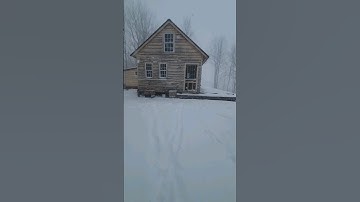 Thumbnail of Cozy cabin.  #snow #offgrid #Cozy #cozycabin #cozyfireplace #cabininthewoods  #offgridliving