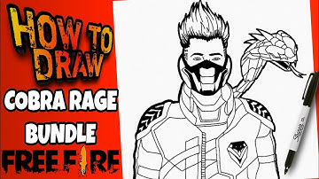 HOW TO DRAW FREE FIRE COBRA RAGE BUNDLE | STEP BY STEP | como dibujar la skin cobra de free fire