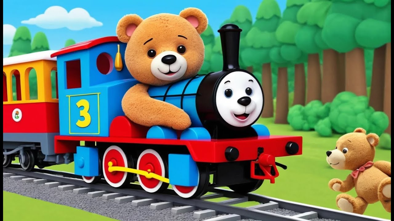 Path Train Teddy Teddy Bear Teddy Bear Drives a Train 🚂🐻 | Fun Nursery Rhyme for Kids ...