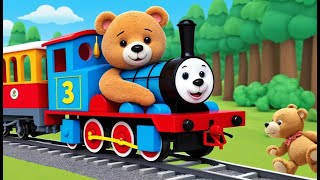 Teddy Bear Teddy Bear Drives a Train 🚂🐻 | Fun Nursery Rhyme for Kids