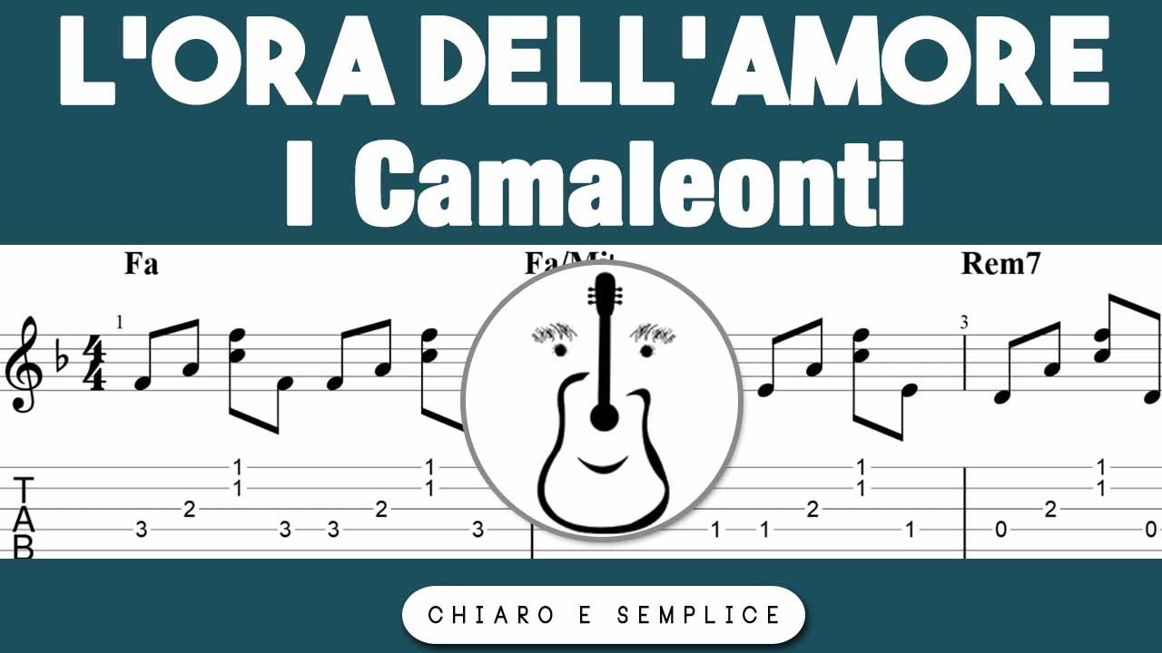 L'ora dell'amore (I Camaleonti) Tutorial Chitarra Accordi Homburg YouTube