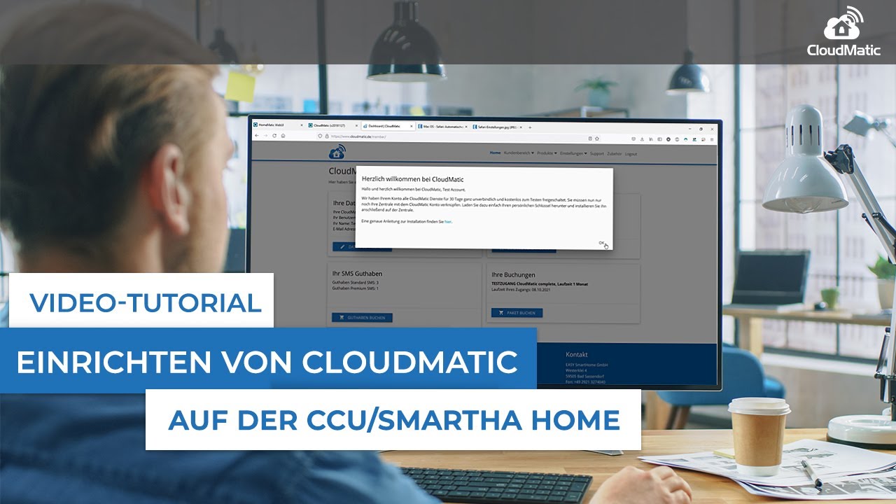 Einrichten von CloudMatic auf der CCU/smartha home - YouTube