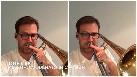 Trombone Play Along Duet from Selected Duets, Vol. 1 by H. Voxman: Duet #8 by Carl Henning