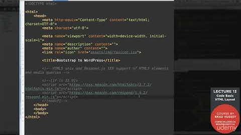WordPress Theme Development with Bootstrap : Code The Basic Webpage Layout