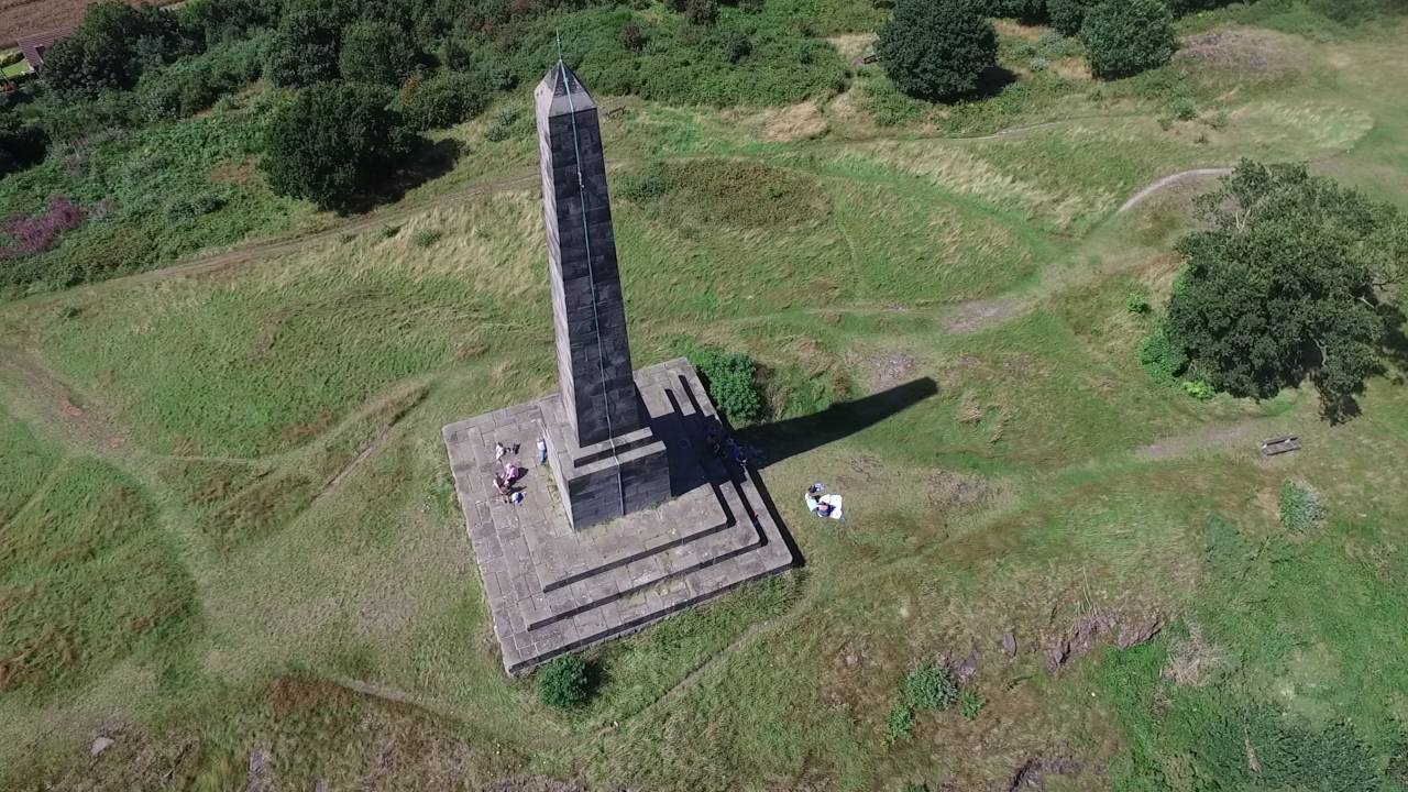 Aerial shot of lilleshall Monument