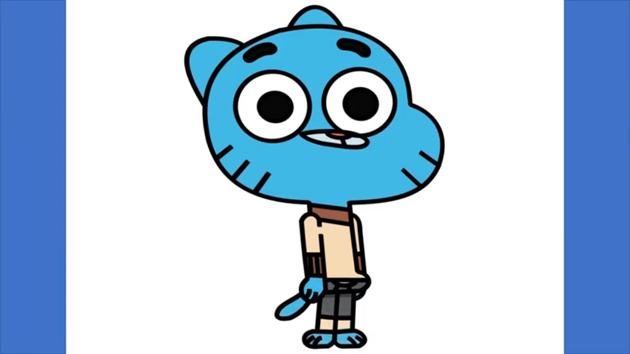 How to draw Gumball from The Amazing World Of Gumball Easy Drawing