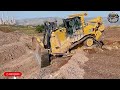 Insane CAT D9T Bulldozer Power in Action | Leveling Huge Mining Site Fast