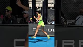 Flying Buggy Whip Forehand Slow Motion - Lilli Tagger #fh #tennis #forehand #slowmotion #wta #sports