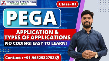 Pega Regular Class 01| Application and Types of Application in Pega | Pega Tutorial for Beginners
