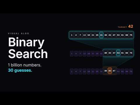 A Billion Numbers, 30 Guesses: Binary Search, Visually Explained