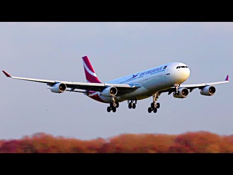 INAUGURATION FLIGHT A340 AIR MAURITIUS [inc. ATC "welcome to Amsterdam"]