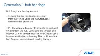 Chapter 5 SKF heavy duty training generation 1 hub bearings (HD)