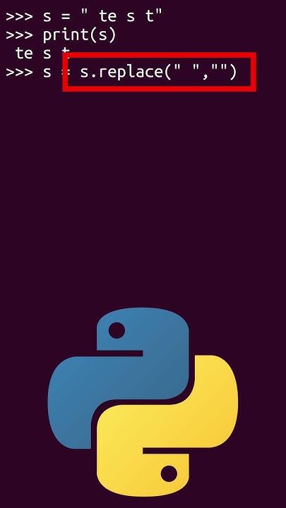 Removing All Whitespace from a Python String! #python #coding - YouTube