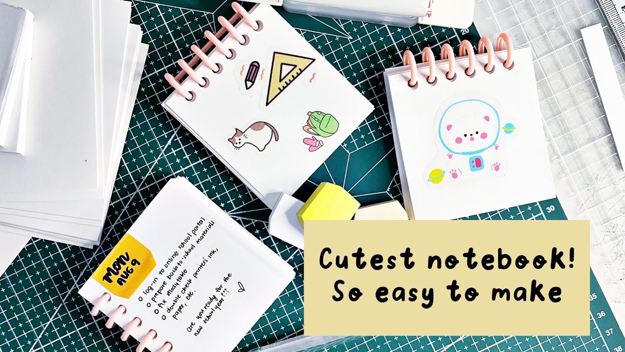 How To Make A Mini Notebook | Manual Binding - YouTube