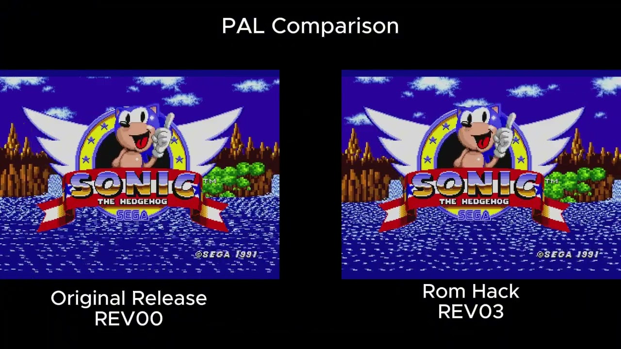 Sonic 1 REV03 PAL Loading Time's vs The Original Release