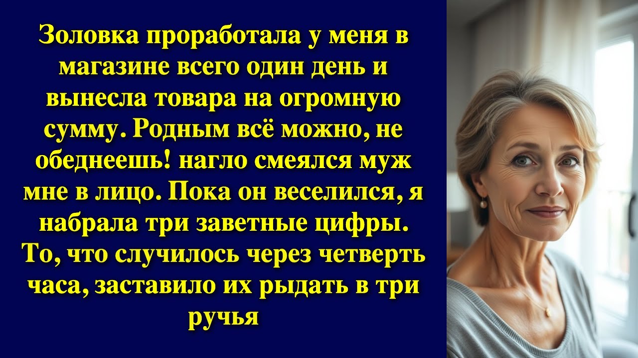 Золовка проработала у меня в магазине всего один день и вынесла товара на огромную сумму
