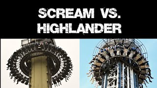 Scream VS. Highlander (Freefall Tower BATTLE) @BeToughForTheRough