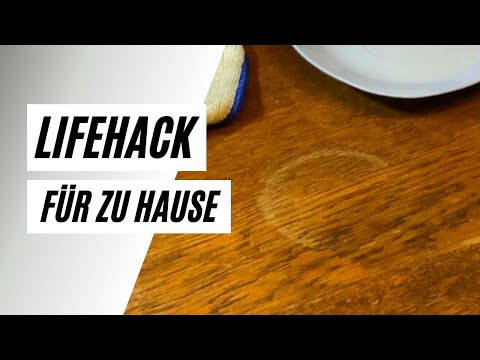 Genial! - Hartnäckige Wasserflecken von Holztischen entfernen #hausmittel #lifehacks #cleaning