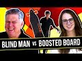 Blind Man Tries An Electric Skateboard / Boosted Board (Feat. Sara Dietschy)