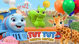 Learn Red Orange Green Blue Colors for Preschool and Kindergarten Children 🚂 Cute Animals & Tut T...