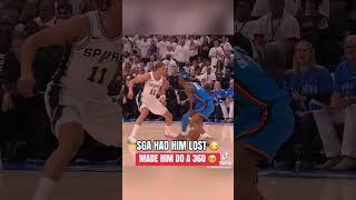 SGA had him lost😳 #basketball #fypシ #nba #nbahighlights #viral #viralvideo #highlights #okc