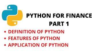 Introduction | python for finance | part 1#python#dataanalysis#pythonforfinance