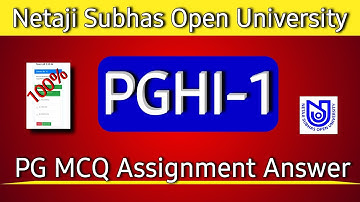 PGHI 1 Assignment Exam Answer 2022  NSOU PGHI 1