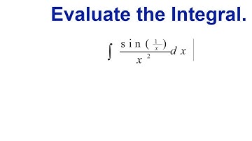 Integraal van sin(1/x)/x^2