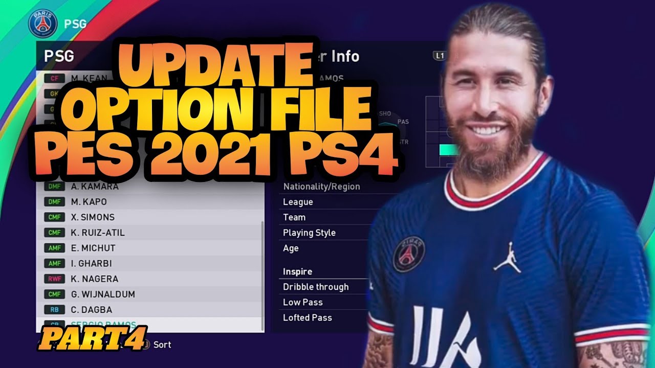 OPTION FILE UPDATE PES 2021 PS4 MUSIM 2021/2022 PART4 - YouTube