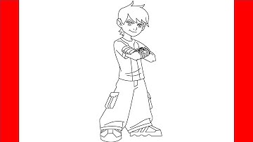 How To Draw Ben Tennyson From Ben 10 - Step By Step Drawing