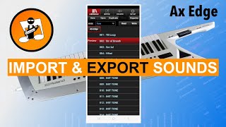 Roland Ax Edge - How to import and export sound patch programs and tones. screenshot 4